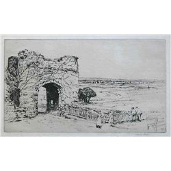 Short "Strand Gate, Winchelsea" Pencil-Signed Etching