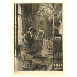 James Tissot Original Etching Rare