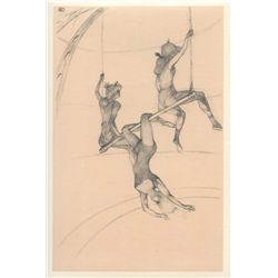 Toulouse-Lautrec "Le Trapeze Volant" Lithograph| Circus