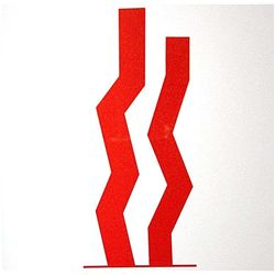 William Turnbull Silkscreen  Double Red 