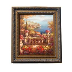 "MEDITERRAINEAN VIEW" - ORIGINAL OIL ON CANVAS