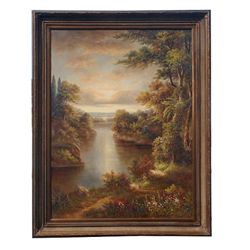 "VIEW OF THE LAKE" - ORIGINAL OIL ON CANVAS