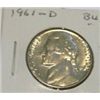 Image 1 : 1961-D JEFFERSON NICKEL *RARE BU HIGH GRADE*!!