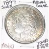 Image 1 : 1897 MORGAN SILVER DOLLAR RED BOOK VALUE IS $60+ *RARE MS-60 TONED HIGH GRADE*!!