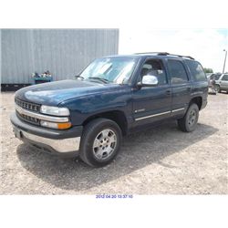 2001 - CHEVROLET TAHOE // SALVAGE TITLE