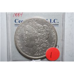 1884 Silver Morgan $1; EST. $30-40