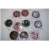 Image 1 : Various Military Challenge Coins; Various Dates, Bases, Etc.; Lot of 10; EST. $40-80