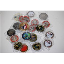 Various Military Challenge Coins; Various Dates, Bases, Etc.; Lot of 20; EST. $100-200