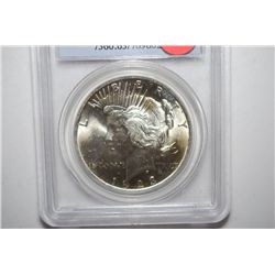 1923 Peace $1; PCGS Graded MS63; EST. $50-70
