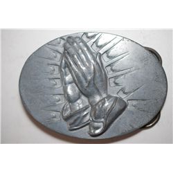 Praying Hands Belt Buckle; EST. $10-25