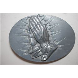 Praying Hands Belt Buckle; EST. $10-25