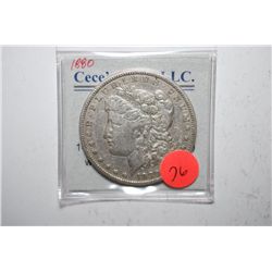 1880 Silver Morgan $1; EST. $30-40