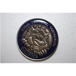 326th Training Squadron Bulldogs Lackland AFB TX Military Challenge Coin; Accuro Futurus; EST. $10-2