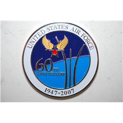 1947-2007 United States Air Force 60th Anniversary Military Medal; One Team One Mission; EST. $10-20