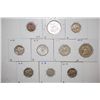 Image 2 : Various US Coins; Indian Head One Cent, Bufflo Nickel (4), Barber One Dime, Washington Quarter (2), 
