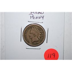 1863 Indian Head One Cent; EST. $5-15