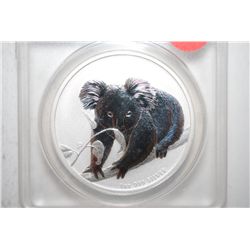 2010 Australia Koala $1 Foreign Coin; ANACS Graded MS70 DCAM; EST. $65-90