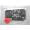 Image 1 : Ohio Precious Metals, LLC Silver Ingot Made From Recycled Sources; .999 Fine Silver 1 Oz.; EST. $30-
