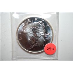 Silver Round "Peace Head"; .999 Fine Silver 1 Oz.; EST. $30-40