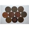 Image 2 : Indian Head One Cent; Various Dates & Conditions; Lot of 10; EST. $10-20