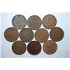 Image 1 : Indian Head One Cent; Various Dates & Conditions; Lot of 10; EST. $10-20