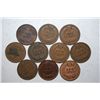 Image 2 : Indian Head One Cent; Various Dates & Conditions; Lot of 10; EST. $10-20