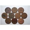 Image 2 : Indian Head One Cent; Various Dates & Conditions; Lot of 10; EST. $10-20