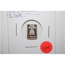 Silver Ingot  Lions Head ; 999 Silver 1 Gram; EST. $3-5