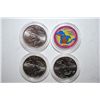 Image 1 : 2004 Michigan State Quarter; P&D Mints; Lot of 4; One Colorized; EST. $3-5