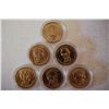 Image 1 : US Presidential $1 Coin; Various Dates, Conditions & Presidents; Lot of 6; EST. $6-10