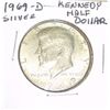 Image 1 : 1969-D KENNEDY SILVER HALF DOLLAR *NICE COIN - PLEASE LOOK AT PIC. TO DETERMINE GRADE*!!