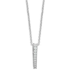 18" 10 Graduated CZ Drop Necklace