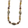 Image 1 : 17"+2"Extension Multistone and Pearl Necklace