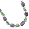 Image 1 : 16" + 2"Extension Amethyst and Multistone Necklace