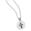 Image 1 : 17.5" Cultured Freshwater Pearl with Cross Design Necklace