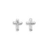 Image 1 : Small Polished Cross Post Earrings