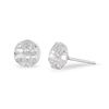Image 1 : 8mm Round CZ "9 Cut" Design Earrings