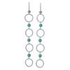 Image 1 : Turquoise Bead Long Drop Earrings