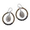 Image 1 : Botswana Agate and Glass Bead Drop Earrings