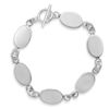 Image 1 : 8" 6 Oval Polished Toggle Bracelet