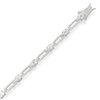 Image 1 : 7.75" Alternating CZ/Polished Bar Bracelet