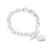 Image 1 : 8" Toggle with Heart Charm Bracelet