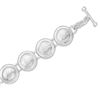 Image 1 : 7.5" Round Button Link Bracelet