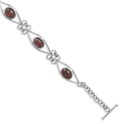 7.5" Garnet Link Toggle Bracelet