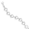 Image 1 : 7" Cut Out Heart Link Bracelet