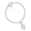 Image 1 : 7" Small Oval Link Bracelet with Tag