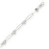 Image 1 : 7" 5mm Heart CZ Bracelet with Open Links