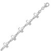 Image 1 : 7" Polished Cross Link Bracelet