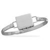 Image 1 : Rectangular Engravable Bangle with Designed Edge