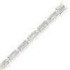 Image 1 : 7" Solitaire and Baguette CZ Bracelet